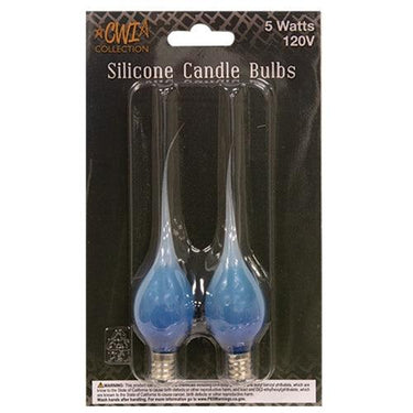 2 pk Blue Silicone Light Bulbs 5W - The Fox Decor